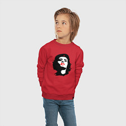 Свитшот хлопковый детский Revolution girl, цвет: красный — фото 2