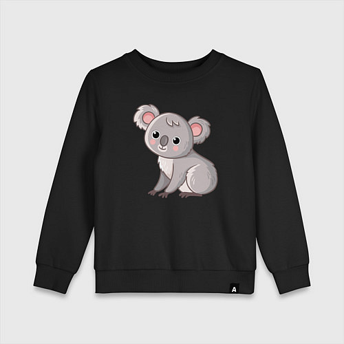 Детский свитшот Cute koala / Черный – фото 1