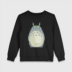 Свитшот хлопковый детский Neighbor Totoro, цвет: черный