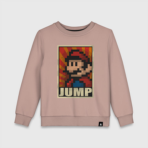 Детский свитшот Jump Mario / Пыльно-розовый – фото 1
