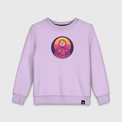 Детский свитшот Матрешка Retrowave / Лаванда – фото 1
