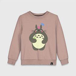 Свитшот хлопковый детский Totoro game, цвет: пыльно-розовый