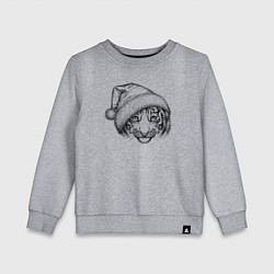 Свитшот хлопковый детский Новогодний тигренок, цвет: меланж