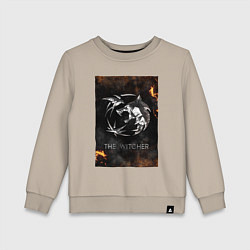 Свитшот хлопковый детский The Witcher - Logo, цвет: миндальный