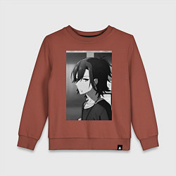 Свитшот хлопковый детский Хоримия Изуми Миямура, цвет: кирпичный