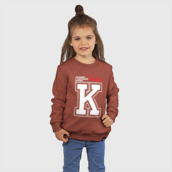 Свитшот хлопковый детский Коля человек с большой буквы, цвет: кирпичный — фото 2
