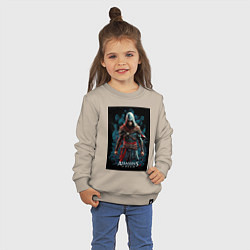 Свитшот хлопковый детский Assassins creed старый стиль, цвет: миндальный — фото 2