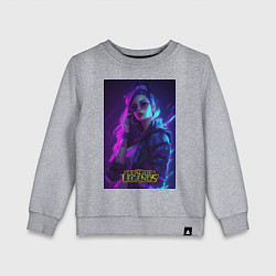 Свитшот хлопковый детский League of Legends Kaisa Kda, цвет: меланж