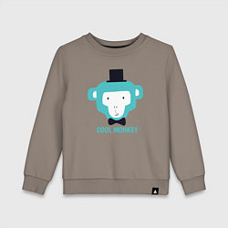 Свитшот хлопковый детский Cool monkey, цвет: утренний латте
