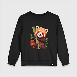 Свитшот хлопковый детский The Red Panda, цвет: черный