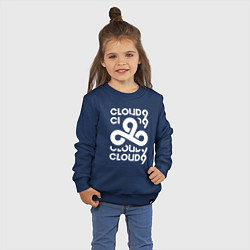 Свитшот хлопковый детский Cloud9 - in logo, цвет: тёмно-синий — фото 2