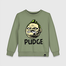 Свитшот хлопковый детский Pudge Face, цвет: авокадо