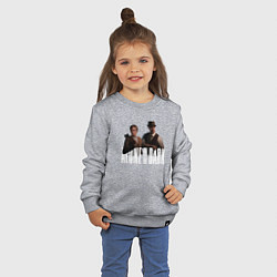 Свитшот хлопковый детский Alone in the dark - Emily and Edward, цвет: меланж — фото 2