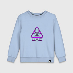 Свитшот хлопковый детский UAC фиолетовый, цвет: мягкое небо
