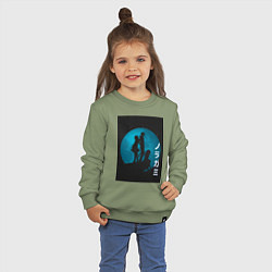 Свитшот хлопковый детский Бездомный бог Юкинэ, цвет: авокадо — фото 2