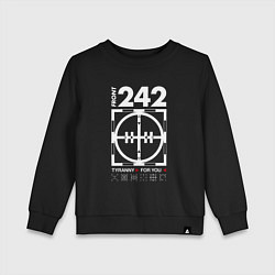 Свитшот хлопковый детский Front 242 - Tyrany for you, цвет: черный