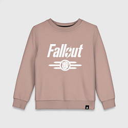 Свитшот хлопковый детский Fallout - vault 33, цвет: пыльно-розовый