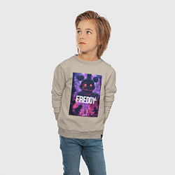 Свитшот хлопковый детский Freddy - мишка Фредди, цвет: миндальный — фото 2