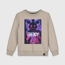 Свитшот хлопковый детский Freddy - мишка Фредди, цвет: миндальный