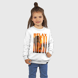 Свитшот хлопковый детский Relax summer, цвет: белый — фото 2