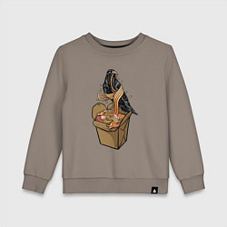 Детский свитшот Ворон и лапша