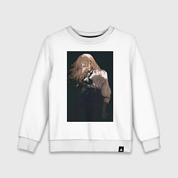 Свитшот хлопковый детский Ведьма и чудовище Гидо, цвет: белый