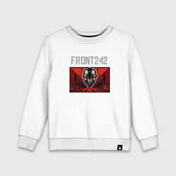 Свитшот хлопковый детский Front 242 - tour with fla, цвет: белый