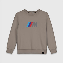 Свитшот хлопковый детский BMW logo sport, цвет: утренний латте