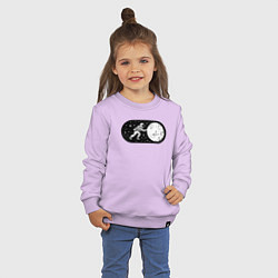 Свитшот хлопковый детский Режим космоса включен, цвет: лаванда — фото 2