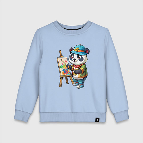 Детский свитшот Панда-художник / Мягкое небо – фото 1