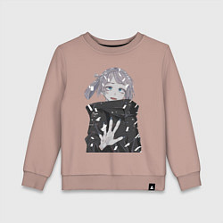 Свитшот хлопковый детский Надзуна Нанакуса, цвет: пыльно-розовый