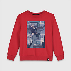 Свитшот хлопковый детский Патриотизм Джеймс Мориарти, цвет: красный