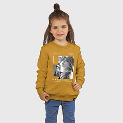 Свитшот хлопковый детский Stray kids Hyunjin, цвет: горчичный — фото 2