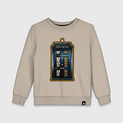 Свитшот хлопковый детский Tardis Sherlock, цвет: миндальный