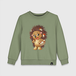 Детский свитшот Красивый добрый ежик