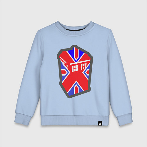 Детский свитшот Тардис Британия / Мягкое небо – фото 1