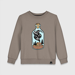 Свитшот хлопковый детский Космический дом в бутылке, цвет: утренний латте