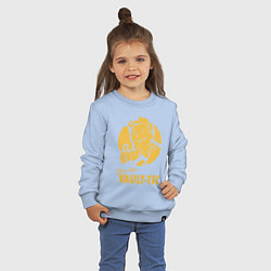 Свитшот хлопковый детский Vault boy like print, цвет: мягкое небо — фото 2