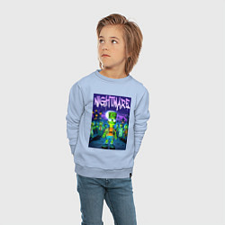 Свитшот хлопковый детский Zombie Bart Simpson - nightmare, цвет: мягкое небо — фото 2