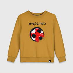 Свитшот хлопковый детский Football England, цвет: горчичный