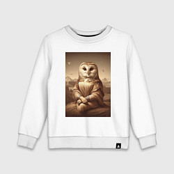 Детский свитшот Сова Мона - фантазия от нейросети