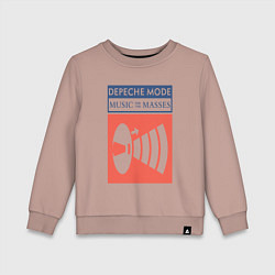 Свитшот хлопковый детский Depeche Mode - Music for the masses merch, цвет: пыльно-розовый