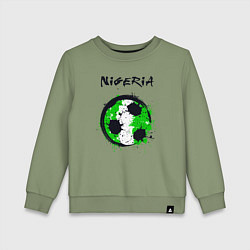 Свитшот хлопковый детский Сборная Нигерии, цвет: авокадо