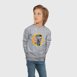 Свитшот хлопковый детский Блендер-мимик, цвет: меланж — фото 2
