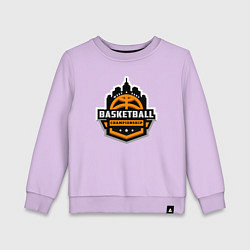 Свитшот хлопковый детский Championship basketball, цвет: лаванда
