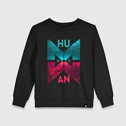 Свитшот хлопковый детский Once human logotype, цвет: черный