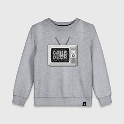 Свитшот хлопковый детский Game over television, цвет: меланж