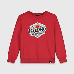Свитшот хлопковый детский Турнир по боксу, цвет: красный