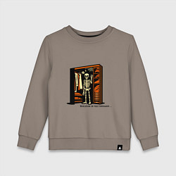 Свитшот хлопковый детский Скелет в шкафу, цвет: утренний латте