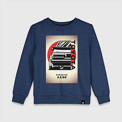 Свитшот хлопковый детский Toyota Sprinter, цвет: тёмно-синий